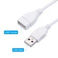 thumbnail image 3 of Unique Bargains USB Extension Cable with ON/Off Switch Extension Power Cords Adapter with LED Indicator White, 3 of 5