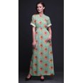 thumbnail image 2 of Bimba Robe Longue pour Femmes en Rayonne à Feuilles et Fleurs, Style Bohème, Plage, Cocktail, Fête, Maxi, Fendue - XX-Grand, 2 of 6