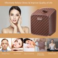 thumbnail image 3 of Costway Portable 2L Steam Sauna Spa Tent w/Chair Coffee, 3 of 10
