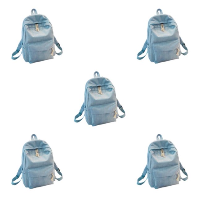 Maytalsory Spacious Backpack For School And Travel Durable And Fashionable Sturdy light blue 5Set
