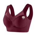 thumbnail image 1 of ManxiVoo Wireless Comfort Bras Full Coverage Minimizer with Adjustable Straps and Side Support for Everyday Wear Smooth T-Shirt Design XXL Size Wine, 1 of 6