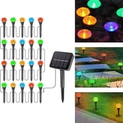Rbaofujie Led Lights 1 Drag 20 Led Solar Lamp Solar Garden Lights Warm Lamp Rgb Color Changing Lamp for Yard/Walkway/Patio Decor Solar Lights Outdoor