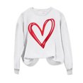 thumbnail image 5 of Yuyuzo Chandails en Molleton pour Femmes Décontractés Saint-Valentin Manches Longues Col Rond Ample Ajusté Mince Chandail Tops, 5 of 5