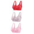 thumbnail image 4 of Timegard 3pc Wireless Bras for Women Front Closure Full Support Wide Strap Comfort Breathable Everyday Bra, 4 of 4