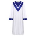 thumbnail image 1 of iiniim Robe de Chorale d'Église Unisexe avec Étole en V Robe de Collation des Grades pour Université École Secondaire Ado Bachelier Bleu P/150, 1 of 6
