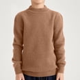 thumbnail image 2 of Posijego 4-18 Years Girls Boys Sweaters Crew Neck Solid Color Long Sleeve Knit Pullover Tops Fall Winter Clothes, 2 of 6