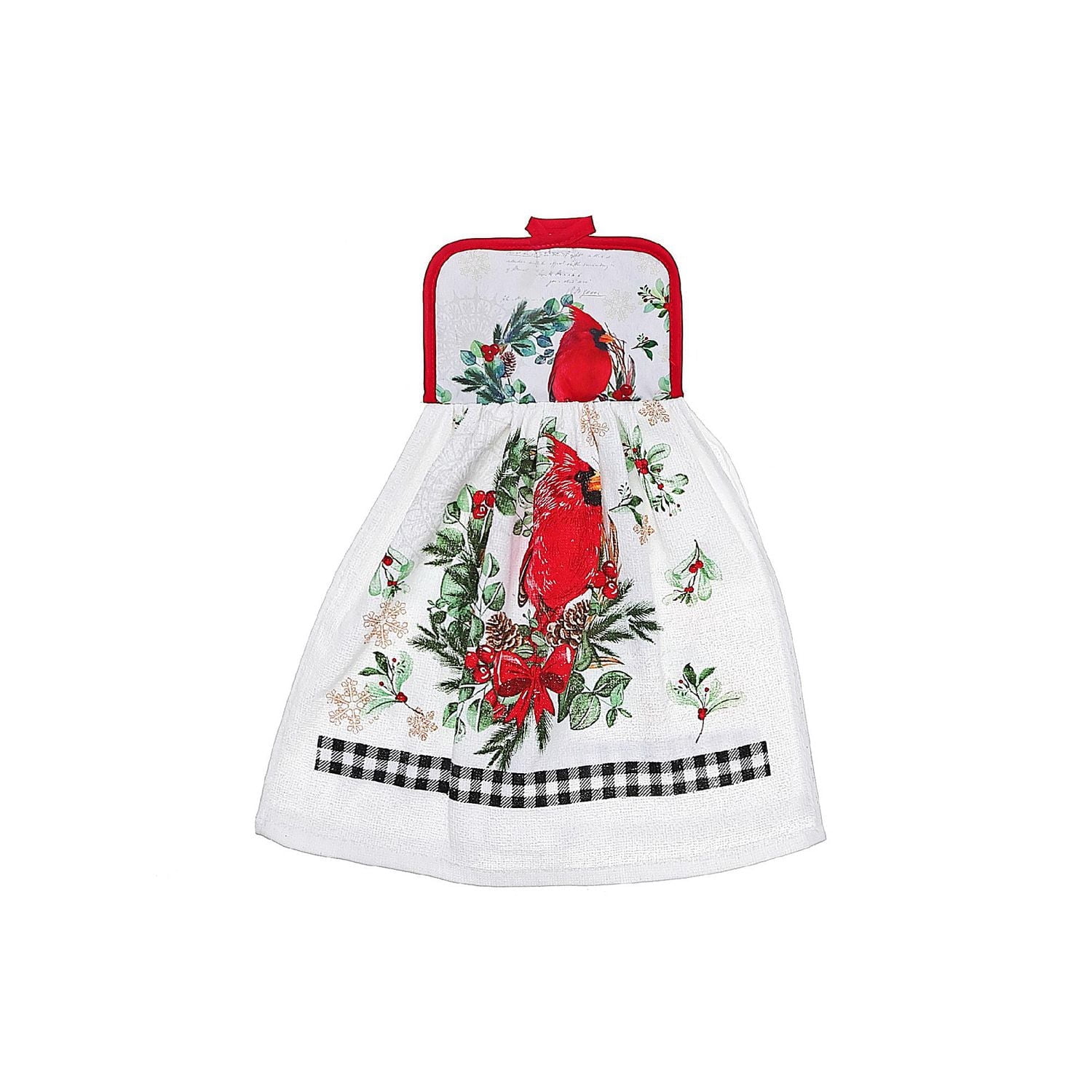 Cravate À Main De Noël Couronne Cardinale - Ensemble De 4