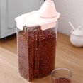 thumbnail image 3 of Plastic Food Storage Containers Plastic Transparent Tank, Rice Storage Barrel, Household Food Container Grain Storage Box for Oatmeal, Grain, Cereal, Pasta, Flour, 3 of 7