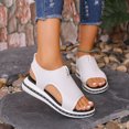 thumbnail image 2 of Kcodviy Ladies Summer Solid Color Womens Dressy Sandals Breathable Mesh Open Toe Womens Leather Sandals Lightweight Flat Sandals, 2 of 7