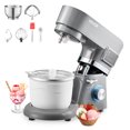 thumbnail image 1 of VEVOR Ice Cream Maker, 1.8 Qt. Capacity, 6-Speed Electric Stand Mixer, with LED Digital Display & Timer, Mixing Paddle, Dough Hook, Splash Guard, for Homemade Frozen Yogurt Fruit Sorbet Gelato, Grey, 1 of 9