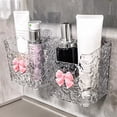 thumbnail image 1 of Bathroom Storage Organizer Wall Mounted Glacier Pattern Cosmetic Box No Drill Installation Vanity Space Saver, 1 of 6