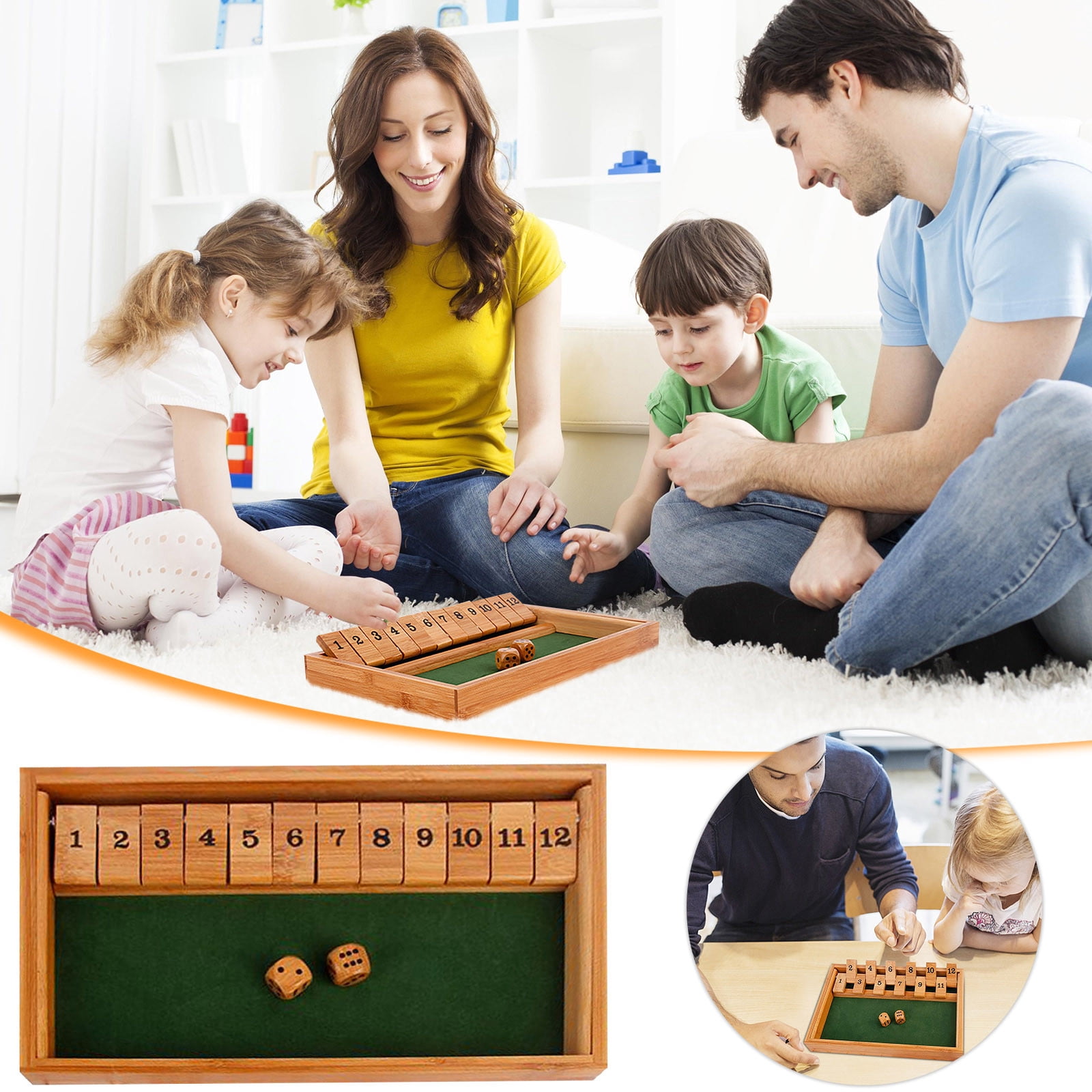 LSLJS Single-Sided Flop Games, Number Game Toys, Children's Parent-Child Board Games