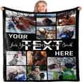 thumbnail image 1 of MesaSe Custom  Memorial Gift with Photo Text Collage  Made in USA  10 Photos Customized Blankets Personalized Throw  Using My Own Pictures for Family Mom Dad Kids Wife or Lover - 4 Sizes, 1 of 6