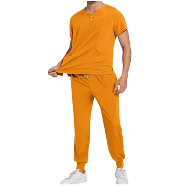 Cameland Sarraus pour Hommes, Sarraus Uniforme Médical Ensemble de Sarraus Médical Haut et Pantalon Ensemble de Sarraus pour Hommes