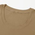 thumbnail image 5 of Pxiakgy T-Shirts à Manches Courtes Col Rond Côtelé Ajusté Décontracté Été Slim Basique pour Femmes Taille:S-2TG, 5 of 5