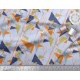 thumbnail image 2 of Soimoi Crepe Silk Fabric Dot,Branches & Triangle Geometric Printed Fabric 1 Yard 42 Inch Wide, 2 of 3