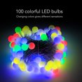 thumbnail image 3 of Globe String Lights, Plastic Colorful 100 LED Bulbs LED Colorful Globe Lights  for Gardens, 3 of 8