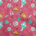 thumbnail image 1 of oneOone Rayon Pink Fabric Galaxy Fabric For Sewing Printed Craft Fabric By The Yard 56 Inch Wide, 1 of 4