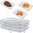 thumbnail image 4 of WMQPNNS New Trending Rectangle Stainless Steel Air Fryer Grill Dehydrator Rack Air Fryer Removable Multiple Stand Air Fryer Racks for Cooking Todays Deals Clearance Sale, 4 of 6