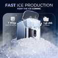 thumbnail image 2 of Simzlife Nugget Ice Maker Countertop, Portable Ice Maker Machine with Self-Cleaning Function, 35lbs/Day, Soft Chewable Pellet Ice, Silver, 2 of 8