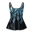 thumbnail image 5 of NIEWTR Womens Tankini Top Crew Neck Swimsuits Modest Tummy Control Bathing Suit Spaghetti Straps Swim Tank Top(Sky Blue,M), 5 of 5