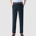 thumbnail image 2 of Pantalon Décontracté pour Homme Mens Mynx à Ceinture Extensible Dissimulée Coupe Classique devant Plissé Pantalon Habillé pour Style Polyvalent et Confort, 2 of 5