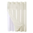 thumbnail image 2 of Vaidha Rideau de Douche à Anneaux Double Grand, Étoile Pleine, Uni, Réversible pour Salles de Bain, Tissu Polyester Robuste, Rideaux de Douche, 2 of 6