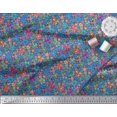 thumbnail image 2 of Soimoi polyester Crepe Fabric Aster Flower Decor Fabric Printed Yard 52 Inch Wide, 2 of 3