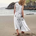thumbnail image 2 of TJAZFJPA Robe Pailletée Mode Femme Col Rond Décontractée Imprimé Pissenlit 3D Sans Poignets Poche Longue Robe Débardeur Robe Décontractée Robes d'Été pour Femmes Robe Formelle Femme Élégante, 2 of 6