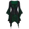 thumbnail image 1 of DYMADE Halloween Women Skull Button Gothic Irregular Top Cosplay Party Wear, 1 of 3