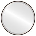 thumbnail image 1 of Miroir Rond Encadré Singapore - Noir Frotté - 19 Pouces x 19 Pouces, 1 of 7