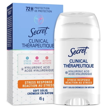 Antisudorifique et désodorisant Secret Thérapeutique crémeux en bâton, Réaction au stress