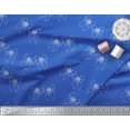 thumbnail image 2 of Soimoi Blue Modal Satin Fabric Bow & Dots Print Sewing Fabric Yard 42 Inch Wide, 2 of 5