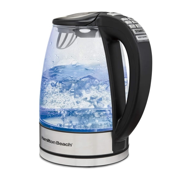 Electric Tea Kettle Hamilton Beach 1.7L Clear Glass 40941R