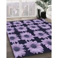 thumbnail image 3 of Ahgly Company Tapis Rectangulaire Lavable en Machine Intérieur Transitionnel Bleu, 3 Pieds x 5 Pieds, 3 of 7
