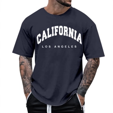 Ramiter T-Shirt pour Homme T-Shirts en Coton Oversize pour Hommes Coupe Ample T-Shirt Vintage Délavé Unisexe Manches Courtes Chemises Décontractées Hauts Bleu Marine, TG
