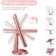 thumbnail image 3 of Makeup Mirror with Led Light, 2x3x Magnifying Makeup Mirror Vanity Mirror, Desktop Three Sides Folding Makeup Mirror, 180° Free Rotation, 3 of 8