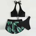 thumbnail image 3 of Sexy Bathing Suits for Women Womens Solid Bikini Strap Bikini Deep V Sexy Split Swimsuit Set Three-Piece Swimming Suit Womens Bikini Bathing Suits Bathing Suits Women Bikini, 3 of 5