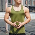 thumbnail image 2 of Men's Gym Workout Tank Tops - Soft Lightweight Sleeveless Y-Back Muscle Shirts for Beach & Athletic Wear, 2 of 5