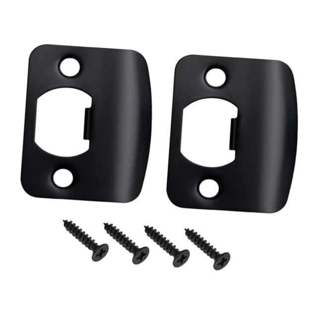 simhoa 2Pcs Door Strike Plates Accessories D Shaped Professional for Interior Doors Round Corner