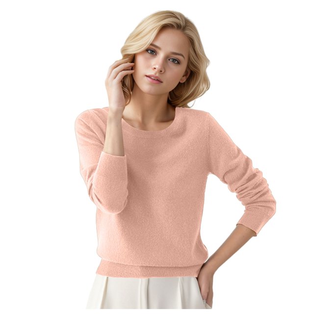 2025 Chandail à Col Rond pour Femmes, Long, Doux, Chandails Molletonnés, Chandail, Couleur Unie, Long, Tenues Différentes
