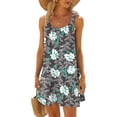 thumbnail image 2 of Pompotops Robe de Plage pour Femme, Paréo de Bikini, Tenue de Plage, Décontractée, Vacances, Courte, d'Été, Dos Nu, 2 of 5