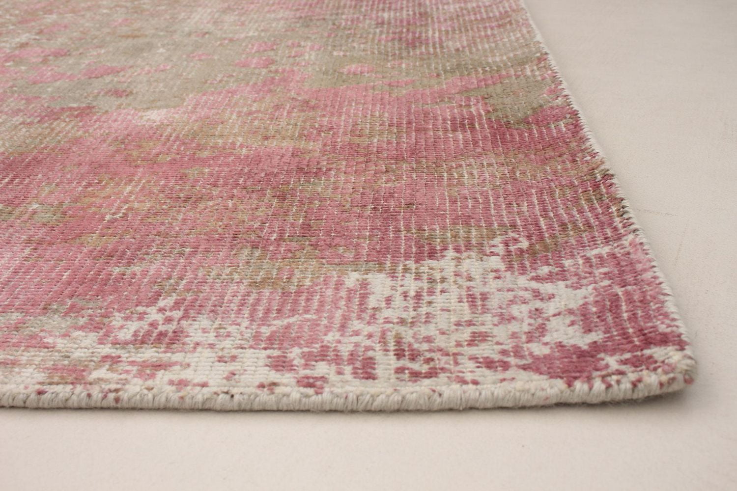 ECARPETGALLERY 5'0" x 7'8" Contemporary Galleria Hand Loomed Area Rug for Living Room, Dining Room and Bedroom in Pink