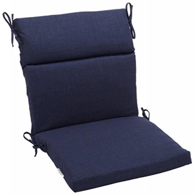 22-inch by 45-inch Spun Polyester Outdoor Squared Seat/Back Chair Cushion - Azul