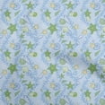 thumbnail image 1 of oneOone Rayon Dusty Blue Fabric Beach Seashell Sewing Craft Projects Fabric Prints By Yard 56 Inch Wide, 1 of 4
