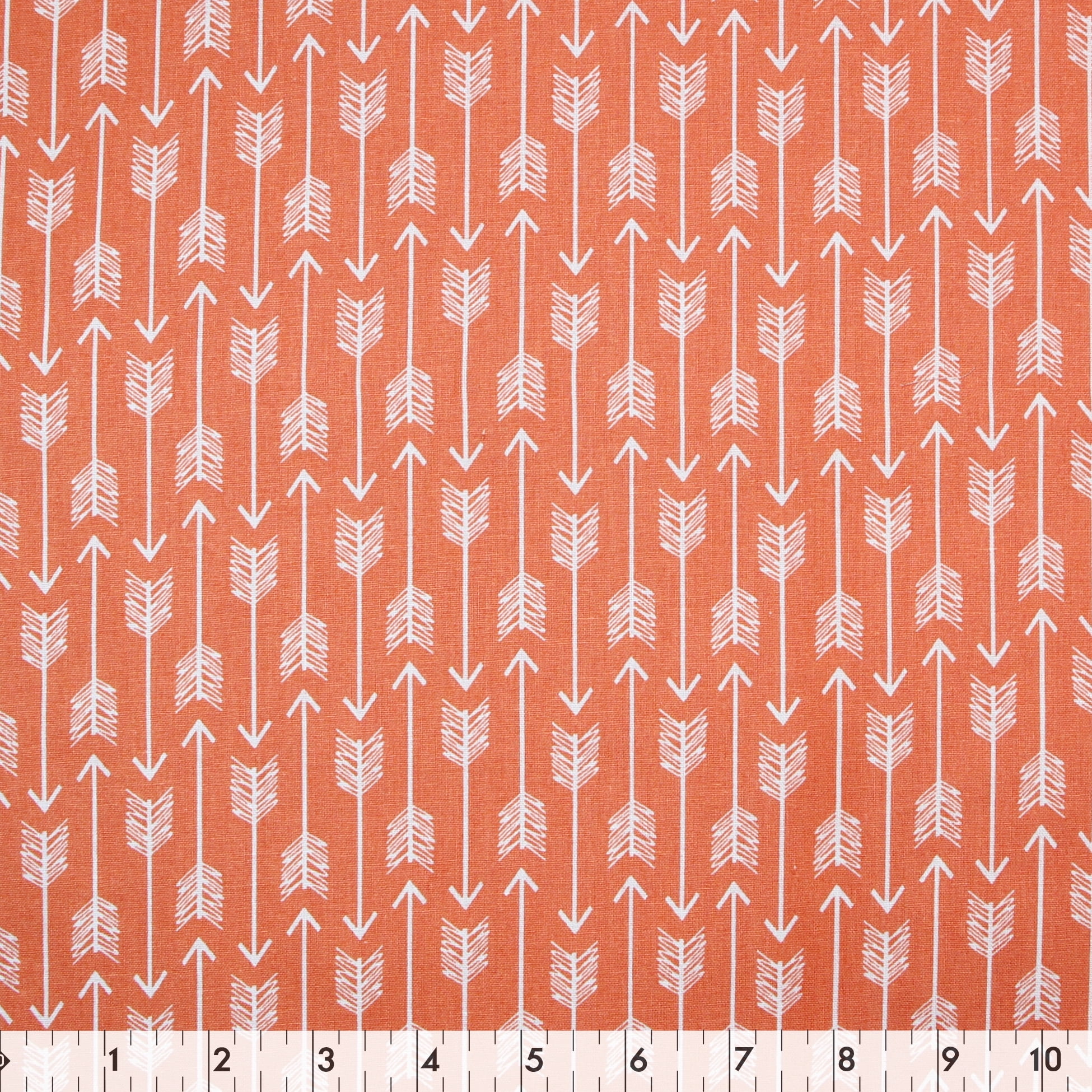 FABRIC CREATIONS corail avec blanc Arrows coupon fat quarter 45 × 53 cm (18 × 21 po)