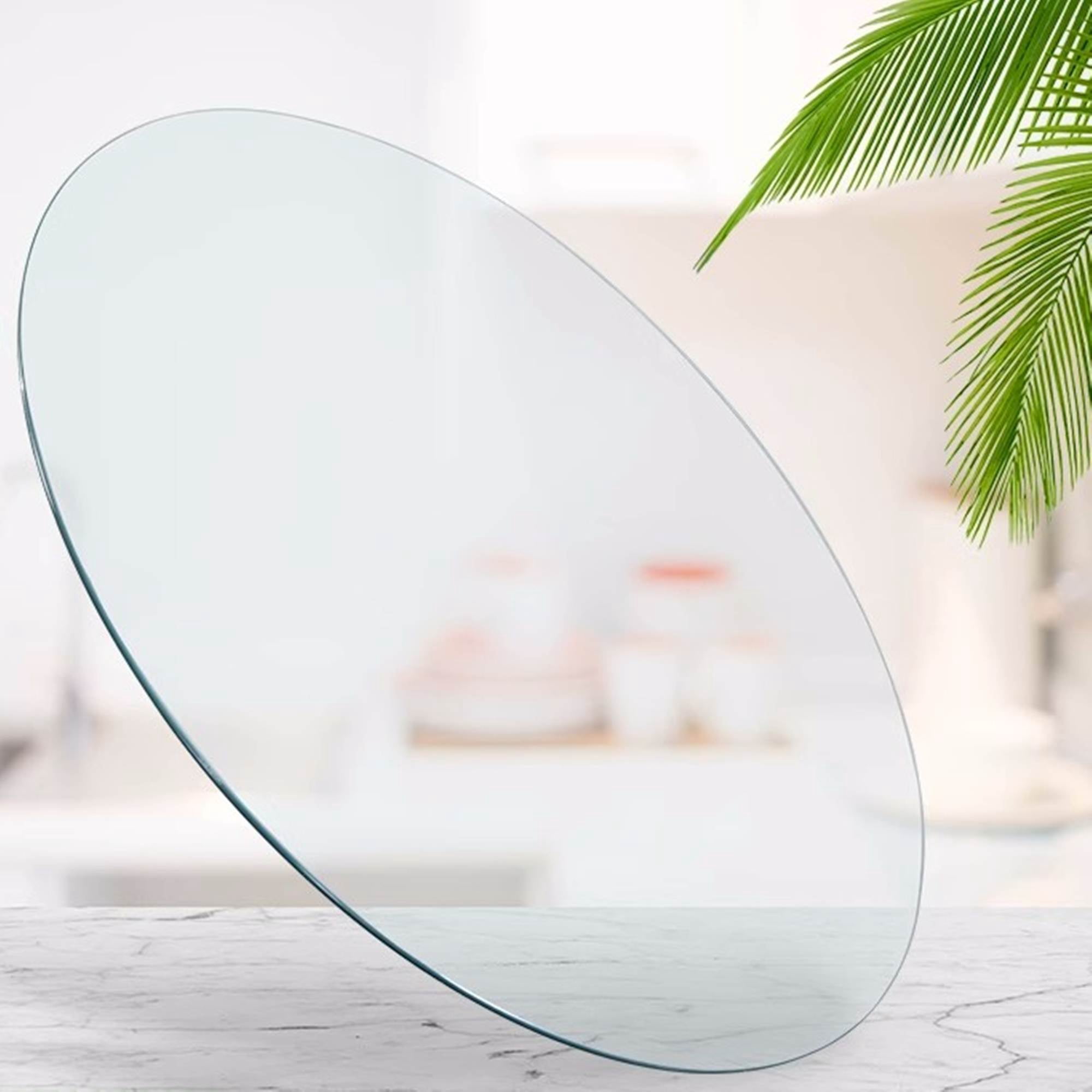 Noble House 42" Round Tempered Glass Tabletop,Transparent