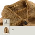 thumbnail image 4 of Qertyioot Hauts pour Hommes Mode Veste Décontractée Extérieur Manches Longues Manteau Chaud, 4 of 7