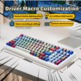 thumbnail image 4 of Aula F99 Mechanical Gaming Keyboard, Wireless Creamy Keyboard Hot Swappable Custom Bluetooth Computer Keyboards, Tri-Mode BT5.0/2, 4 of 8