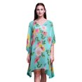thumbnail image 1 of Bimba Kaftan de Plage Aquarelle, Paréo de Bikini, Robe Midi pour Femmes, Caftan Court-P-L, 1 of 5